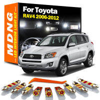 MDNG 10ชิ้นนำชุดไฟภายในสำหรับ2006 2007 2008 2009 2010 2011 2012โตโยต้า RAV4 C An BUS รถยนต์หลอดไฟโดมแผนที่อ่านไม่มีข้อผิดพลาด