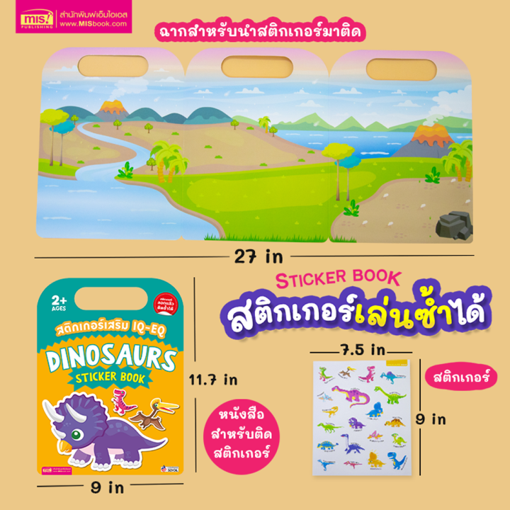 หนังสือสติกเกอร์เสริม-iq-eq-เรียนรู้-dinosaurs