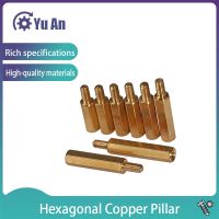 Single Head Hexagonal Copper Column Hexagonal Isolation Column Yin and Yang Column Hollow Stud M3M4 50PCS