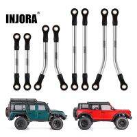 INJORA 8PCS Stainless Steel High Clearance Links Steering Link Set for 1/18 RC Crawler TRX4M Upgrade Parts (4M-08 4M-57)