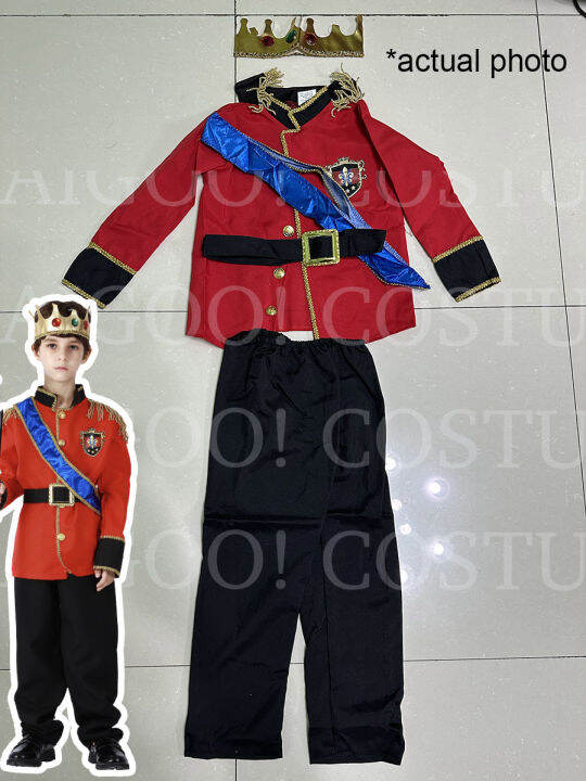 United Kingdom Costume for Boys United Nations UK Cosplay for Kids King