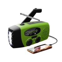 1200mAh Multifunctional Radio Hand Crank Solar USB Charging FM AM WB NOAA Weather Radio Emergency LED Flashlight Torch Power Ban