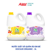 Nước giặt xả quần áo em bé sơ sinh Docilee Organic 3 Lít