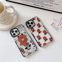 《KIKI》CASE.TIFY Air cushion protection Phone Case for iphone 14 14Plus 14pro 14promax 13 13pro 13promax 12 12pro 12promax cute for iphone 11 11promax x xr xsmax 7+ 8+ Cartoon phone case cute INS style girl phone case man cartoon Brown Bear