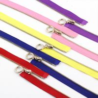 ◈▽✈ 3 15/20/30/40Cm Color Metal Zipper Open-End Auto Lock Circle Closed Tail Sewing Clothing Rose Gold Zipper Diy Sewing Accessorie