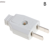 ERDU US 2ขาแบน AC ไฟฟ้าปลั๊กปลั๊กปลั๊กตัวเมียปลั๊กอะแดปเตอร์สายไฟ