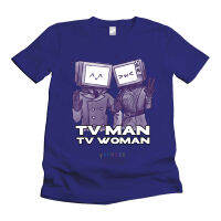 Fashion (ฟรีชื่อ) เสื้อยืดลําลอง แขนสั้น พิมพ์ลายตัวละคร Skibidi Motif Toilet "TV MAN TV WOMAN" สําหรับเด็ก T Shirt