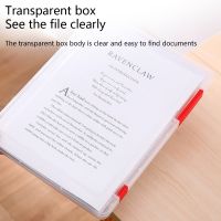 A4 Plastic Portable Case Document File Folder Transparent Paper Organizer for Magazines Photos Cards