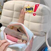 【jw】◆┋  Soft Fur Large Capacity Storage Makeup Organizer Handbag Stationery