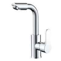 Bathroom Faucet Silver Bathroom Basin Faucet Single Handle Zinc Alloy Hot Cold Wash Mixer Crane Tap Sink Faucets Single Handle