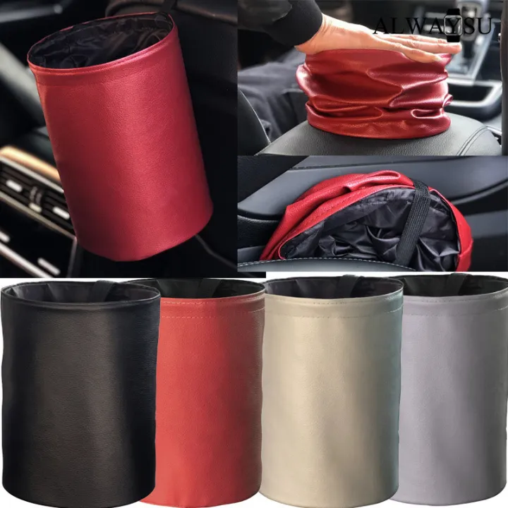 Waterproof Car Folding Trash Garbage Can Hanging Mount Compression ...