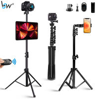 ศัพท์สากลขาตั้งกล้องขาตั้งอลูมิเนียม Selfie Stick พร้อมรีโมทเข้ากันได้กับศัพท์แท็บเล็ตกล้องสำหรับ Vlog YouTube Live