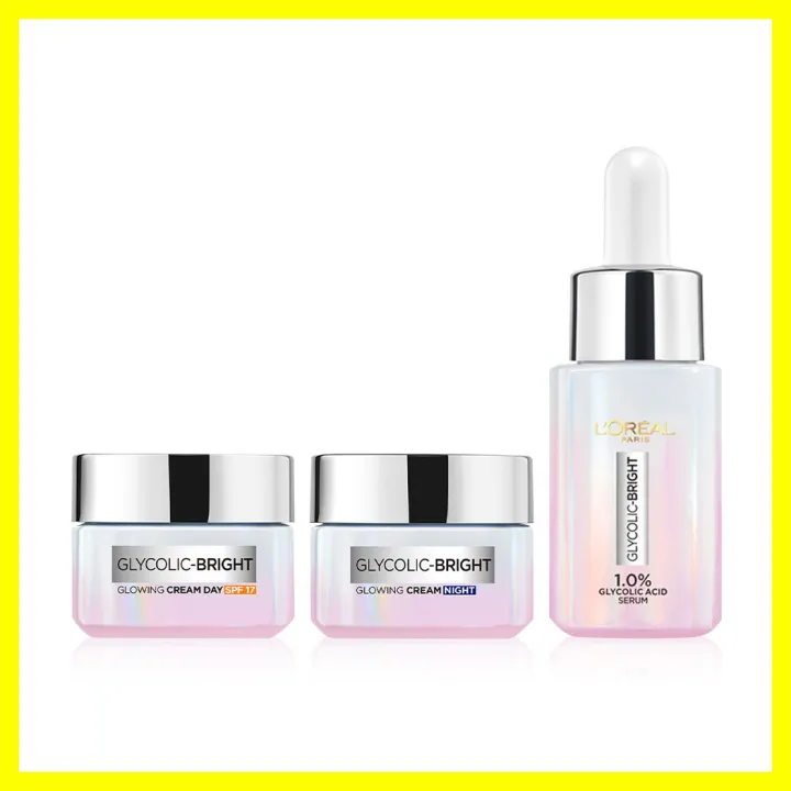 lor-al-paris-set-3-items-glycolic-bright-starter-set-ลอรีอัล-ปารีส-เซทผลิตภัณฑ์บำรุงผิวหน้า