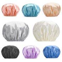 2022 new Home shower cap Double-layer Waterproof Shower Cap Solid Color Reusable EVA Shower Cap For Women Showerheads