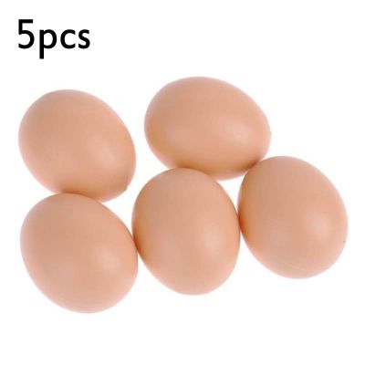 แบบจำลองไข่ปลอมทำจากพลาสติกไข่ฟัก5ชิ้น/ไก่ฟาร์ม