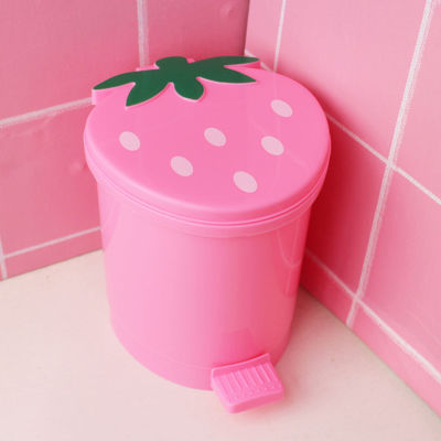 Cute Office Waste Shaped Strawberry Garbage For Bins Kitchen Desktop With Trash