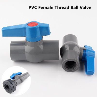 ✁☬ 1/2 quot; 2 Female Thread PVC Pipe Ball Valves Socket Aquarium Fish Tank Drainage Composite ABS Joint Connect PPR Pipe Connector