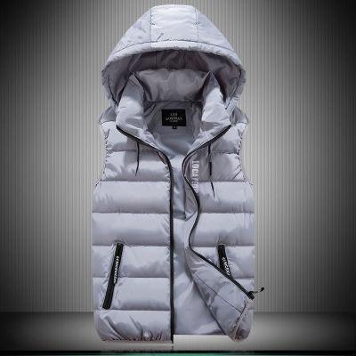 ❃﹊℗ hnf531 Autumn and winter mens cotton vest hooded vest vest Korean men thick loose tide cool down cotton jacket