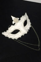 ? Halloween Mask White Mask Lady Masquerade Live Princess Stage Half Face Woman Personality Adult