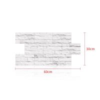 สติกเกอร์ผนังอิฐ3D พีวีซีหนา30*60ซม. กันน้ำกาวในตัวกันน้ำมันสติกเกอร์ตกแต่งผนังห้องนั่งเล่นตกแต่งบ้าน