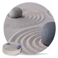 Sand Stones Zen Placemat Coffee Drinks Dining Table Mats Absorbent Ceramics Coaster For Kitchen