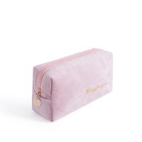 Girls Velvet Organizer Cosmetic Bag Vintage Soft Toiletry Package Women Travel Makeup Bags Lipstick Pouch Beauty Case