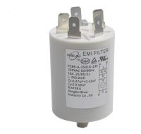 250V 16A ชิ้นส่วนเครื่องซักผ้าเครื่องระงับ EMI โช้ค FC86-A-25016-135เครื่องซักผ้าชิ้นส่วนเครื่องเป่า