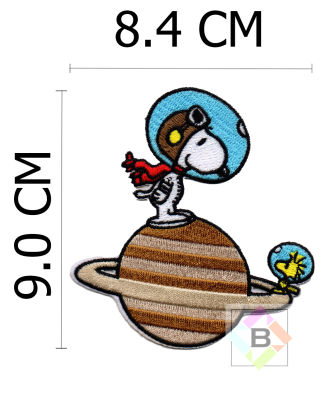 ตัวติดเสื้อ ตัวรีดเสื้อ อาร์ม Armpatch งานปักผ้า Snoopy สนูปี้ สนูปปี้ ธีม อวกาศ B030