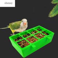 SHENEY อุปกรณ์เสริมสำหรับนกกระทา1ชิ้น,อุปกรณ์เสริมสำหรับนกแก้วที่ให้อาหารนกชามอาหารนกพิราบช่วยกระจายอาหารจาน Makanan Burung Nuri