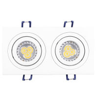 Led Shooting Light Bracket Double -Headed Gallbladder Light Outer Frame Card Cup Mr16 Gu10 Outer Frame Can Be Replaced By Light Source White