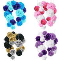 [HOT 2023] 18PCS 8-10-12inch กระดาษทิชชูกระดาษ Pom Poms สำหรับคริสต์มาสฮาโลวีนตกแต่งบ้านงานแต่งงานดอกไม้แขวนผนังลูก