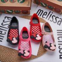 2023 MelissaˉCartoon Mickey Minnie Soft Sole Sandals Fish Mouth Single Shoes Beach Shoes