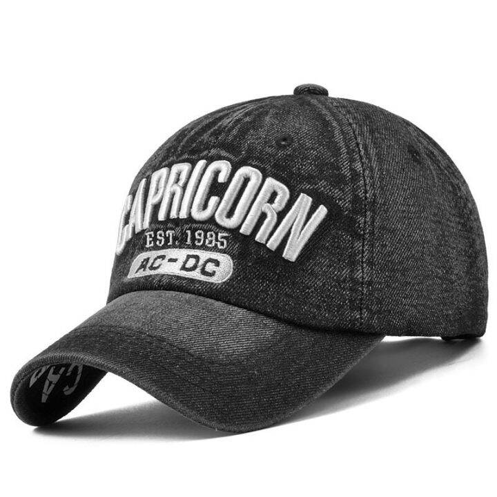 new-brand-capricorn-denim-baseball-cap-men-women-embroidery-letter-jeans-snapback-hat-casquette-summer-sports-cap-gorras