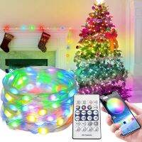 20/40M Remote App Fairy Light Outdoor Smart Fairy Garland Light Bluetooth APP String light For Holiday Wedding Decor