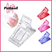 PETINAIL คลิปหนีบพลาสติกติดเล็บปลอมใสแบบหนีบต่อขยายติดแม่พิมพ์เล็บคริสตัลแบบ DIY