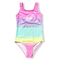 ❏✟ Mermaid Letter Girl Swimsuit One Piece 8 15 Years Children 39;s Swimwear Tie Dye Teenage Girl Bathing Suit Monokini Beachwear 2021