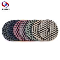 ✁❁ RIJILEI 7 Pcs 100mm Dry Polishing Pad 4 Inch Sharp Type Diamond Polishing Pads For Granite Marble Sanding Disc For Stone