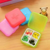 [HOT ZUQIOULZHJWG 517] Medicine Organizer กล่องยากันน้ำ4 Grids Mini Pill Box Tablet Box Travel Pill Box For Medicine Storage Pill Splitter