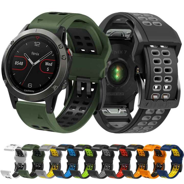 22 26MM Silicone Strap Watchband For Garmin Fenix 7 7X 6 6X Pro 5 5X Plus  3HR EPIX instinct 2 2s Forerunner 935 945 Approach S60 S62 Smartwatch Band  Quick Fit Wristband Bracelet