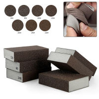 1 PC ฟองน้ำขัดบล็อก Abrasive Pad กรวด 60-320 กระดาษทรายขัดทรายอิฐสำหรับเฟอร์นิเจอร์ผนังชั้นบดเครื่องมือทำความสะอาด-Jiieu