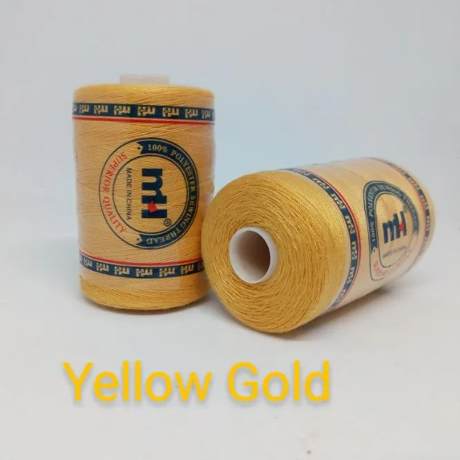1pc Yellow Gold color# 595 MH Thread TKT120 1000 meters 100% Polyester ...