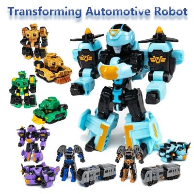 Transforming Car Robot Childrens Toys Fast fighter Airplane Tank Tractor Puzzle Car Toy for Kids Educational Cartoon Car Model
