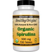 Viên tảo xoắn hữu cơ Spirulina 500mg Healthy Origins 720v