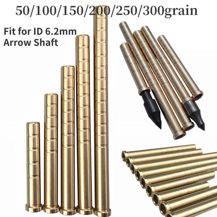 PATIKIL 200 Grain Archery Arrow Brass Insert, 9 Packs Insert Screw Copper Brass Arrow For .244/6.2mm Carbon Arrows, Bow Maintenance Accessories - Canada