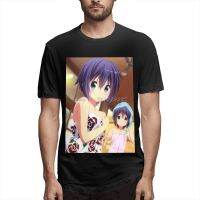 คุณภาพดีผู้ชายเสื้อยืด Chuunibyou Demo Koi Ga ai อะนิเมะเสื้อยืดมาใหม่ TShirt Rikka &amp; Kumin ที่ไม่ซ้ำกันผ้าฝ้ายผู้ชายเสื้อ Tees Streetwear Harajuku