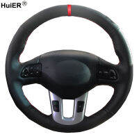 HuiER Hand Sewing Car Steering Wheel Cover For Kia Sportage 3 2011 - 2014 Kia Ceed Ceed 2010 - 2012 Braid on the Steering wheel