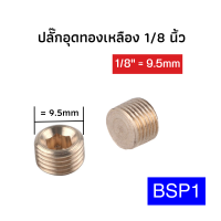 ปลั๊กอุด ตัวเก็บเสียงทองเหลือง ตัวลดเสียง ตัวเก็บเสียงหัวยาว Brass Silencers ข้อต่อทองเหลือง (BSP) จำนวน 30 ตัว