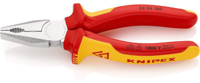 Knipex 03 06 160 Combination Pliers 6,3" with insulated handles, 160mm