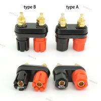 Dual 4mm Banana Plugs Couple Terminals Plug Jack Socket Binding Post Red Black Connector Amplifier Speaker DIY Connectors L1 WDAGTH