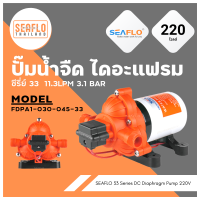 ปั๊มน้ำจืด ไดอะแฟรม ปั๊มน้ำDC 220V ซีรี่ย์ 33 11.3LPM 3.1bar SFDPA1-030-045-33